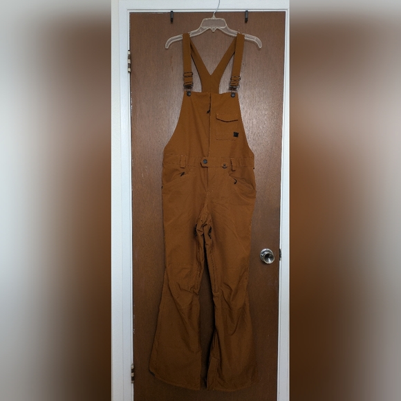 Volcom Swift ski/snowboard bib. Women's large. Brown. - Picture 5 of 7